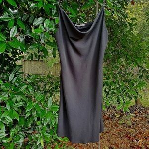 SOLD - NWT Timing Los Angeles LBD Black Mini Dress Large Sheer Spaghetti Strap